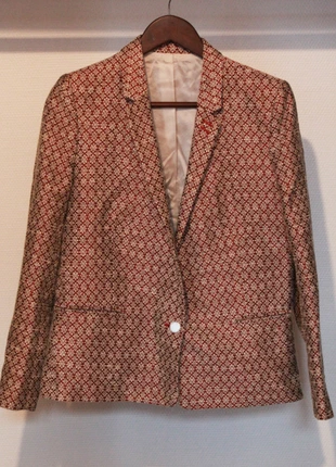 Blazer / Veste The Kooples doré / bordeaux, marke: The Kooples, zustand: Sehr gut, größe: L / 40 / 12, 90,00 €, 95,20 € inklusive Vinted-Käuferschutz