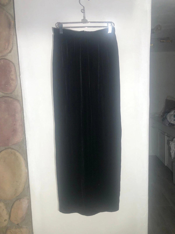 Vintage Long Skirt Velvet Maxi In Black 1