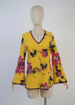 Rare ETRO Summer Blouse Womans Sz M-L 100% SILK Floral Japan Multicoloured print, marke: Etro, zustand: Neu, größe: XL / 42 / 14, 81,25 €, 86,01 € inklusive Vinted-Käuferschutz