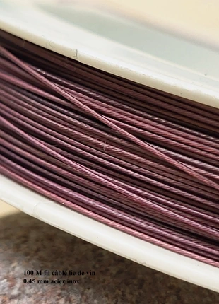 1 bobine fil câblé lie de vin 0,45 mm acier inox 100 m souple et solide pour bijoux DIY, brand: sans marque, condition: Very good, €6.99, €8.04 includes Buyer Protection Pro