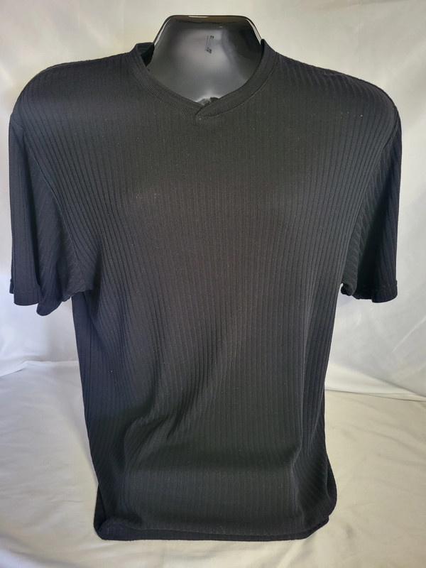 Liz Claiborne Women's Black V-Neck Short Sleeve Sweater (Size L) 1