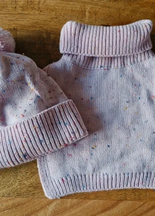 Zeeman roze gemeleerd setje muts en coll maat 4-7 jr, merk: Zeeman, staat: Heel goed, € 2,00, € 2,80 inclusief Kopersbescherming