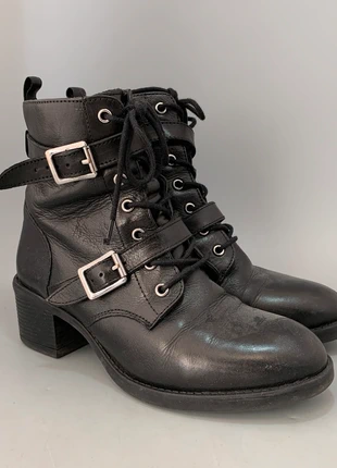 Dune Paxtone Buckle Black Boots, brand: Dune London, condition: Very good, size: 4, £10.00, £11.20 includes Buyer Protection Pro