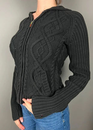 Gilet à capuche torsadé Tommy Hilfiger noir zippé - M femme - coton LTH 517, marque: Tommy Hilfiger, état: Très bon état, taille: M / 38 / 10, 20,00 €, 21,70 € Protection acheteurs (Pro) incluse