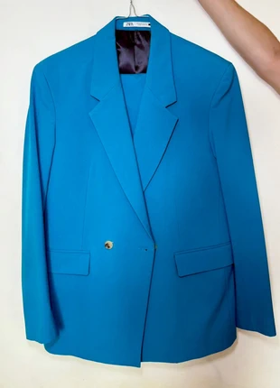 Blazer Oversize Azzurro, marca: Zara, estado: Nuevo sin etiquetas, tamaño: 46, 25,00 €, 26,95 € Protección al comprador incluida