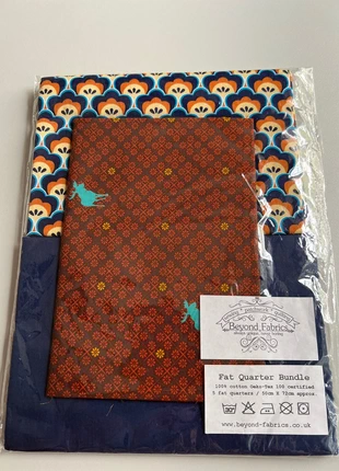 Beyond Fabrics pack of 5 large fat quarters - Blues, brand: Beyond Fabrics, condition: New with tags, £12.50, £13.83 includes Buyer Protection