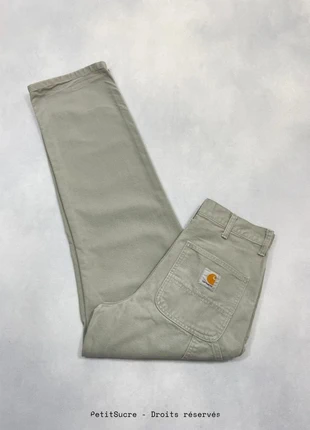 Jean Carhartt wip Vert Single Knee Pant Large Baggy Carpenter Workwear Denim - Taille S w28 #836, marke: Carhartt, zustand: Sehr gut, größe: W28 | DE 44, 49,00 €, 52,15 € beinhaltet Vinted-Käuferschutz Pro