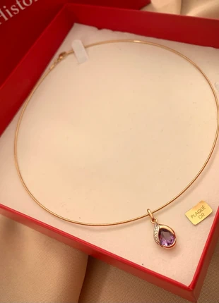 Sublime collier en ras de cou et son pendentif Améthyste tout en plaqué or 18carats, brand: histoire d'or, condizioni: Ottime, €129.00, €136.15 include la Protezione acquisti