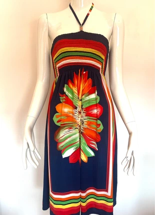 Magnifique robe colorée et floral T unique, marca: Vintage, estado: Muy bueno, tamaño: S / 36 / 8, 12,90 €, 14,25 € Protección al comprador Pro incluida