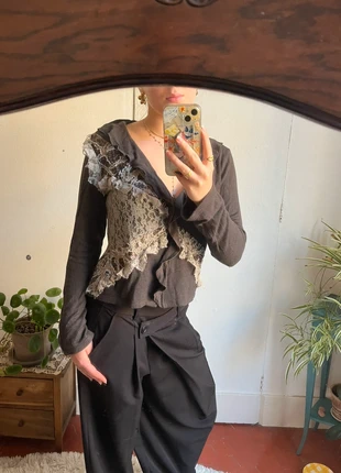 Gilet avec dentelle, marque: Helena Sorel, état: Très bon état, taille: S / 36 / 8, 18,00 €, 19,60 € Protection acheteurs incluse