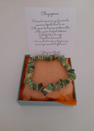Bracelet "Baroque" en pierres naturelles Chrysoprase, estado: Novo sem etiquetas, €3.20, €4.06 inclui Proteção do Comprador