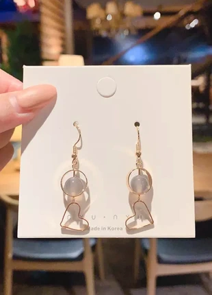 Boucle d’oreille perles & cœur pendant, état: Neuf avec étiquette, 4,50 €, 5,43 € Protection acheteurs incluse