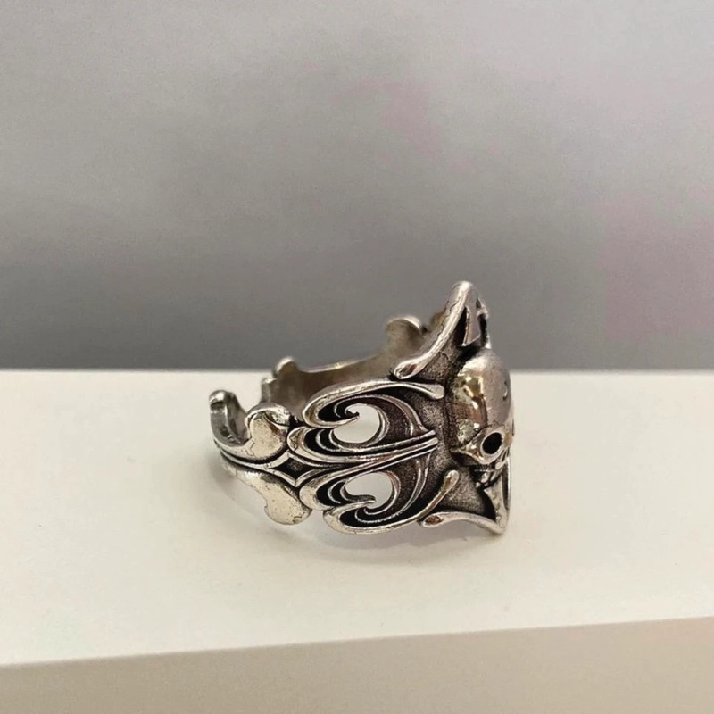 Skull Open Ring for Men Women 4