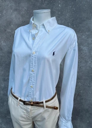 Chemise Ralph Lauren Blanche - Cavalier Bleu Marine - Taille M, brand: Ralph Lauren, condizioni: Ottime, taglia: M / IT 42 / EU 38, €54.90, €58.35 include la Protezione acquisti