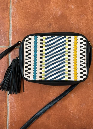 Jo & Mr. Joe – Bandolera de piel napa con diseño trenzado multicolor, marque: Jo&Mr.Joe, état: Neuf sans étiquette, 14,99 €, 16,44 € Protection acheteurs incluse