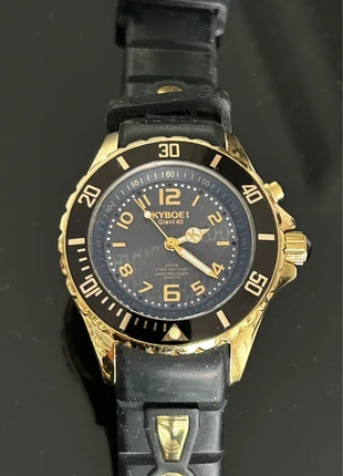Kyboe dames horloge goud zwart, marca: Kyboe, estado: Muito bom, tamanho: 47 mm ou mais, €75.00, €79.45 inclui Proteção do Comprador