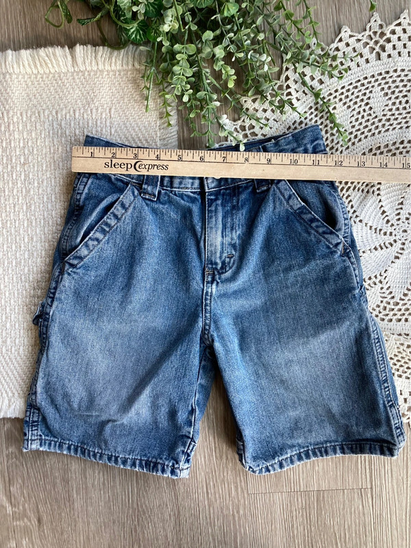 Youth Oshkosh B’Gosh Denim Jean Cargo Shorts Size 5 Blue Wide Leg 4