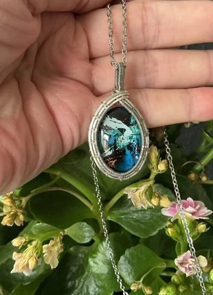 🌸 Fantasie glas hanger ketting 🌸, staat: Heel goed, € 10,00, € 11,20 inclusief Kopersbescherming Pro