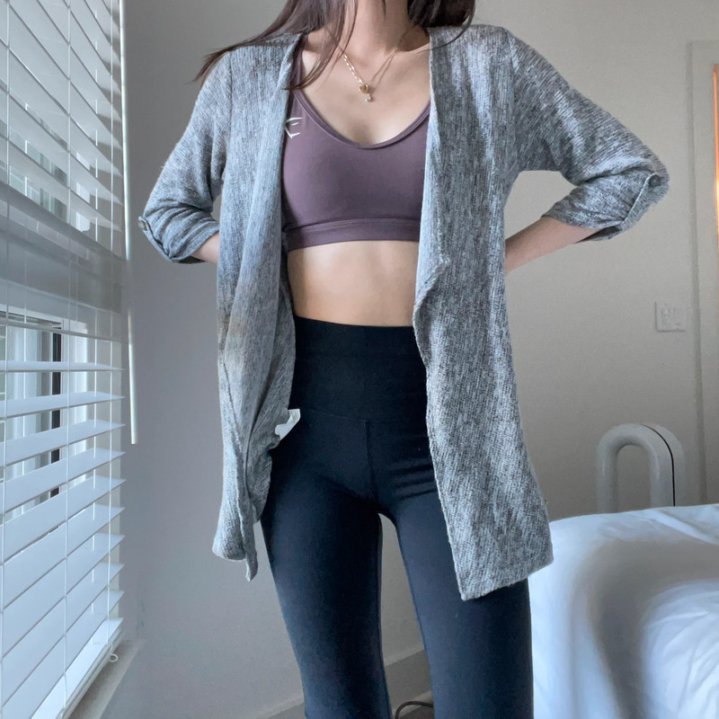 Grey Knit Cardigan 2