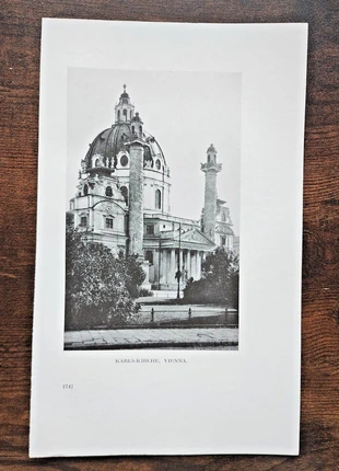 Karls-Kirche, St. Charles's Church, Vienna - Antique Print - 1929, brand: NO LABEL, condition: Good, £5.99, £6.99 includes Buyer Protection Pro