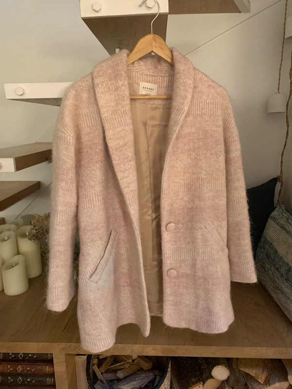 manteau rose sezane