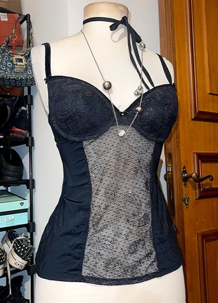 Demiure chic black vintage top 💋, marke: Esprit, zustand: Sehr gut, größe: XS / 34 / 6, 21,00 €, 22,75 € inklusive Vinted-Käuferschutz