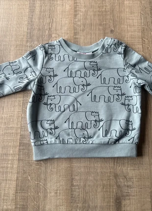 Trui lichtblauw met olifantjes, marca: BESTies, estado: Muito bom, tamanho: 6-9 meses / 68 cm, €5.00, €5.95 inclui Proteção do Comprador