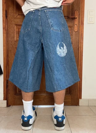 Jort short baggy large handmade style JNCO y2k brodé peinture hiphop, merk: JNCO, staat: Heel goed, maat: M, € 40,00, € 42,70 inclusief Kopersbescherming Pro