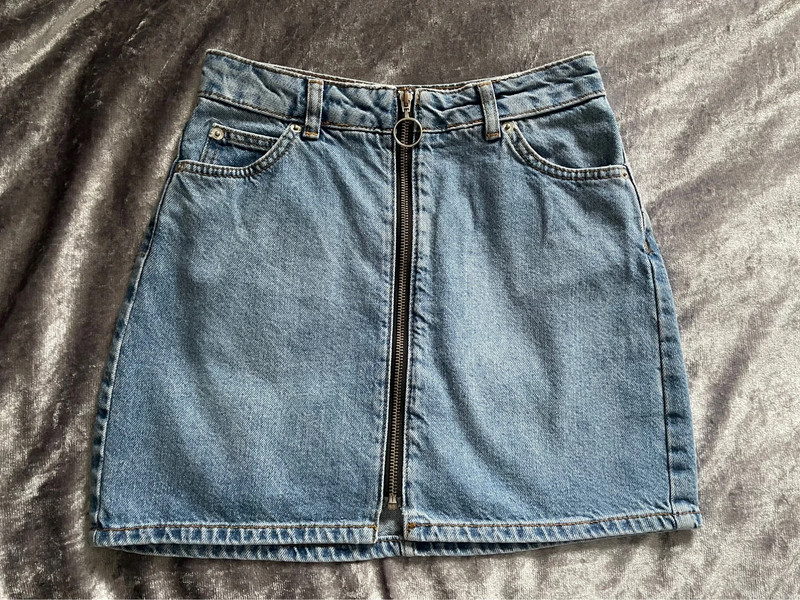 Topshop a hot sale line denim skirt