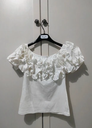 Maglia bianca elegante donna, marca: Italian Style, estado: Novo sem etiquetas, tamanho: S / 36 / 8, €4.90, €5.85 inclui Proteção do Comprador