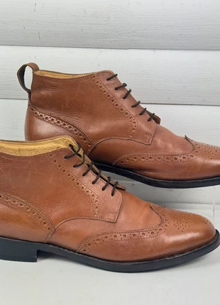 Samuel Windsor Tan Brown Leather Brogue Lace Up Boots Size UK 12, brand: Samuel Windsor, condition: Very good, size: 12, £30.00, £32.20 includes Buyer Protection Pro