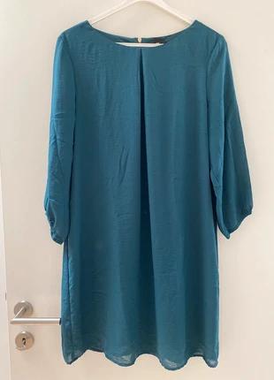 Jurk lange mouwen turquoiseblauw 38 , marca: H&M, estado: Muito bom, tamanho: M / 38 / 10, €4.00, €4.90 inclui Proteção do Comprador