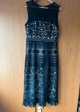 Warehouse Lace Midi Dress - great for Xmas party, brand: Warehouse, condition: Very good, size: L / 12, £8.00, £9.10 includes Buyer Protection