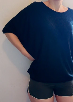 Maglia nera maniche Pipistrello in Lurex💖, merk: Vintage Dressing, staat: Heel goed, maat: M / 38 / 10, € 9,00, € 10,15 inclusief Kopersbescherming