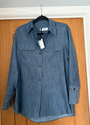 BNWT Denim Style Long Blue Shirt Tunic Size 10, brand: primark edit, condition: New with tags, size: M / 10, £10.00, £11.20 includes Buyer Protection