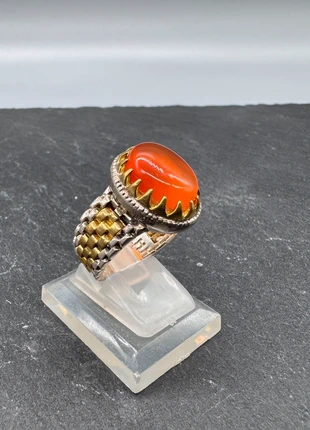 Bague carnelian, merk: Pierre, staat: Nieuw zonder prijskaartje, maat: 60.9 mm / 19.4 mm Ø, € 170,00, € 179,20 inclusief Kopersbescherming Pro