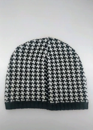 Gorro de invierno blanco y negro de pata de gallo o cuadro Vichy de Sfera, marque: Sfera, état: Très bon état, taille: Taille unique, 5,00 €, 5,95 € Protection acheteurs incluse
