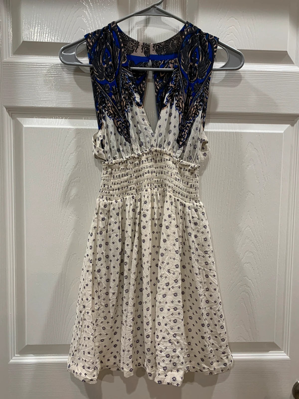 Free People ‘Walking Through My Dreams’ Ivory Combo Dress Size XS 1