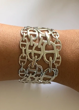 Manchette argenté ultra tendance acier inoxydable, estado: Muy bueno, 16,00 €, 17,50 € Protección al comprador Pro incluida