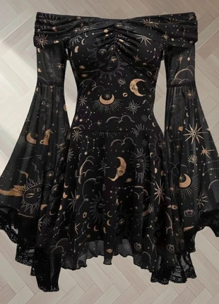 Robe Gothique Bohème Noire, marque: yur, état: Très bon état, taille: S / 36 / 8, 49,90 €, 53,10 € Protection acheteurs incluse