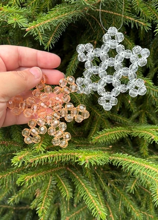 Flocons de Noël en perles / Beaded Christmas Snowflakes – Lot of 4, marque: Merry Christmas, état: Neuf avec étiquette, 20,00 €, 21,70 € Protection acheteurs incluse