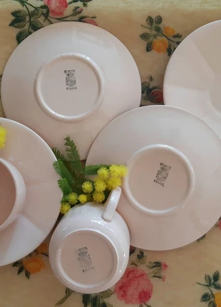 Lot de 2 tasses à café + soucoupes , marque: Sarreguemines, état: Très bon état, 12,00 €, 13,30 € Protection acheteurs incluse