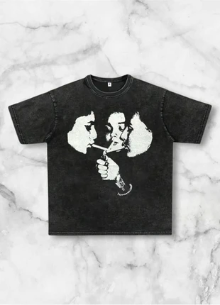 T-shirt noir effet vintage imprimé taille M style grunge Y2K streetwear, merk: y2k, staat: Heel goed, maat: M, € 25,00, € 26,95 inclusief Kopersbescherming Pro