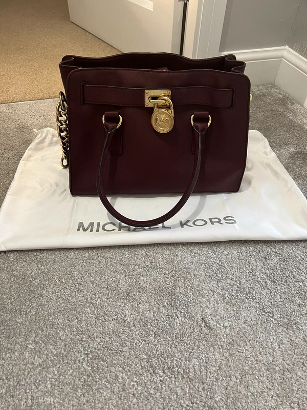 Burgundy michael online kors handbag