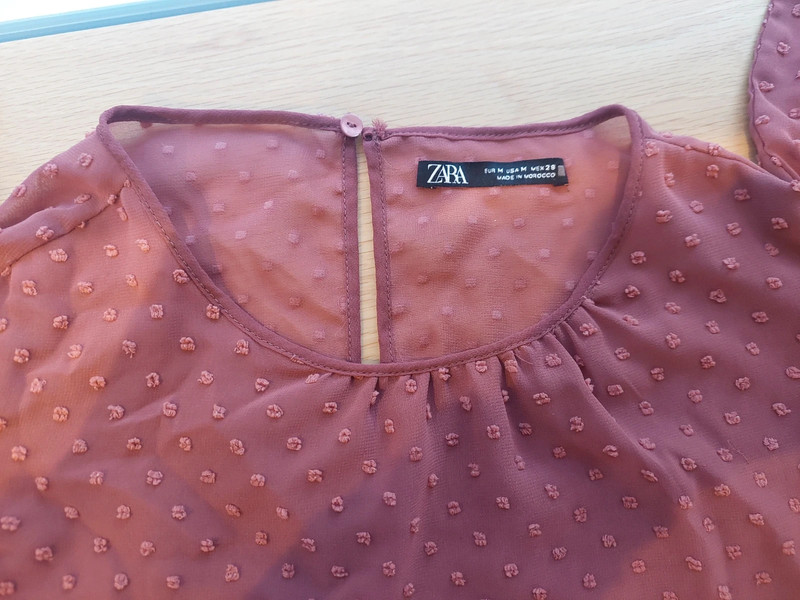 Blusa plumeti lunares rosa Zara Vinted