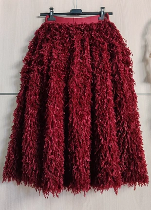 Gonna voluminosa bordeaux a vita alta effetto piumato -  vintage style 50s high fashion vibes, marca: Vintage Dressing, estado: Muy bueno, tamaño: Otros, 24,90 €, 26,85 € Protección al comprador incluida