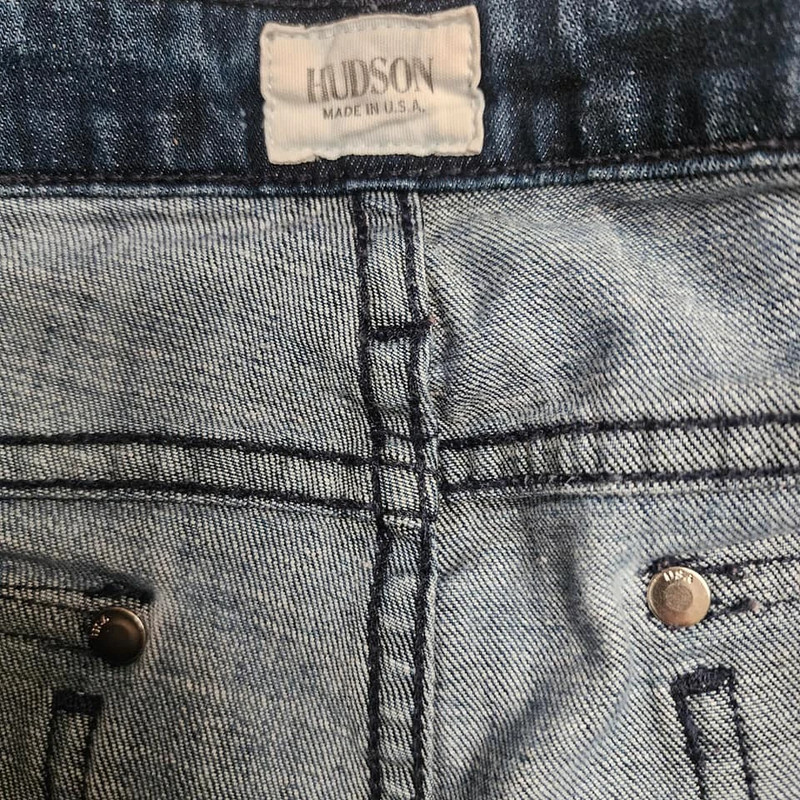 Hudson Cuffed Jean Midi Shorts Size 32 Low Mid Rise Good Used Condition Women's 4