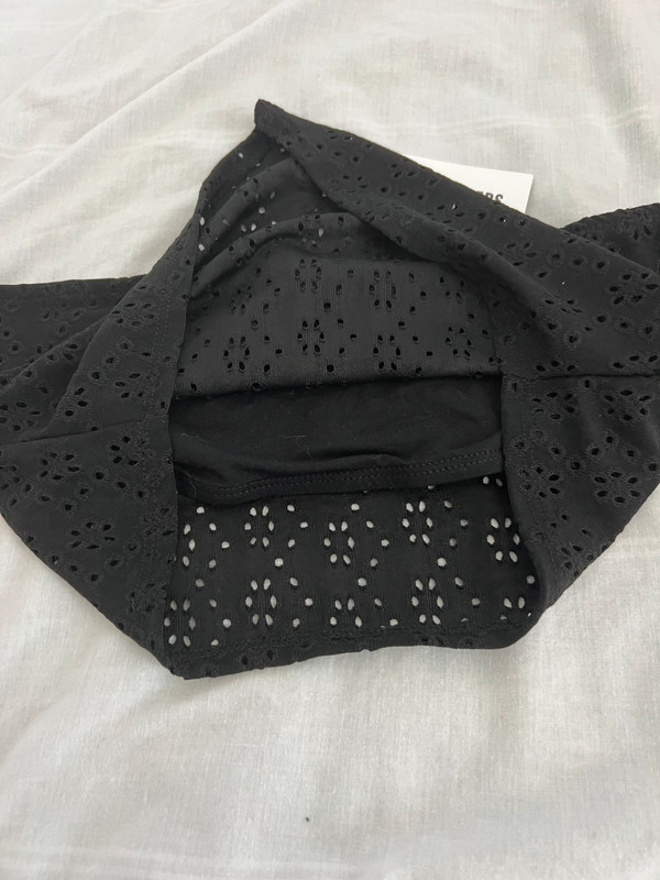 urban outfitters black  eyelet tube top 3