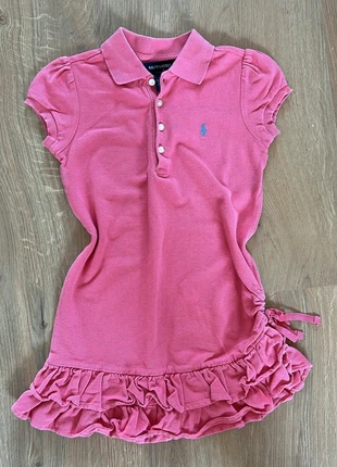 Robe polo enfant rose Ralph Lauren volants et logo bleu manches courtes, marque: Ralph Lauren, état: Très bon état, taille: 5 ans / 110 cm, 8,00 €, 9,10 € Protection acheteurs incluse