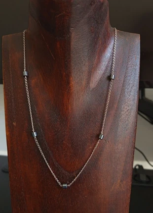 Collar minimalista bohemio de plata 925 con hematites, estado: Muy bueno, 5,00 €, 5,95 € Protección al comprador incluida